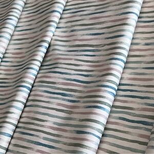 5.76 yards Striped Pastel Upholstery Fabric - Blue, Green, & Pink Stripes